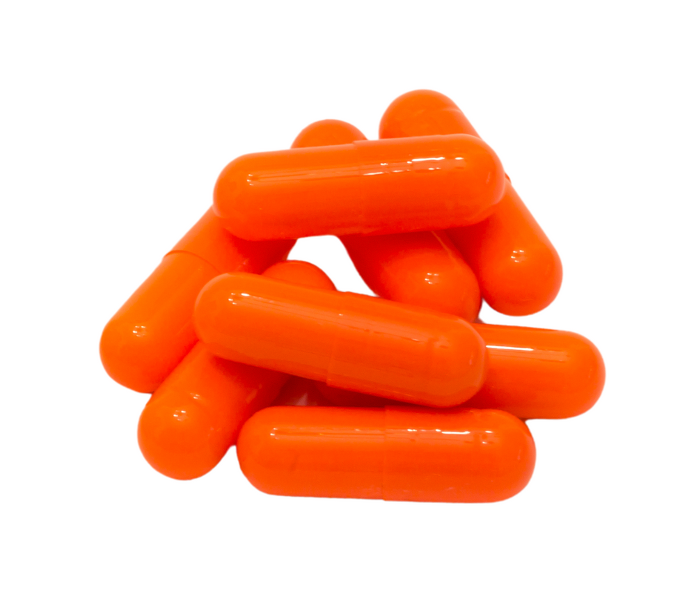 Empty ORANGE Gelatin Pill Capsules in Bulk -  Gelatin Capsule Filling - Gelatin Pill Capsules Empty Capsules Multiple Color Available