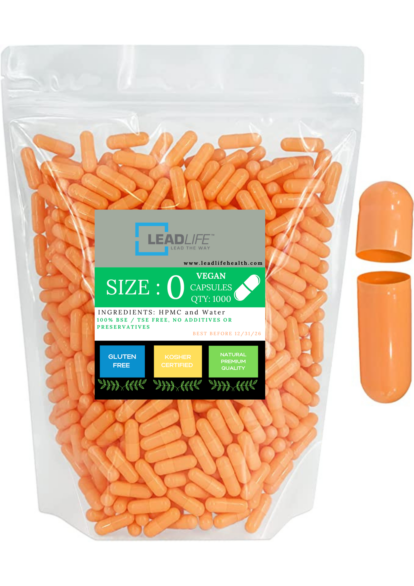 
                  
                    Veggie Pill Capsules in Orange Colour
                  
                